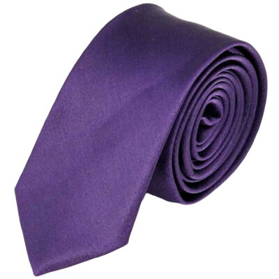 Fialová kravata jednofarebná