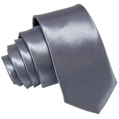 Sivá kravata jednofarebná
