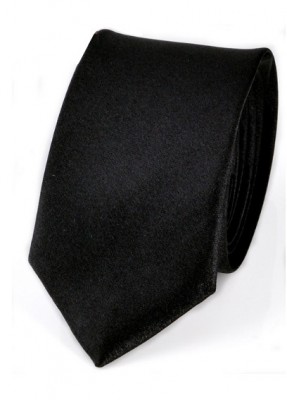 Čierna kravata jednofarebná