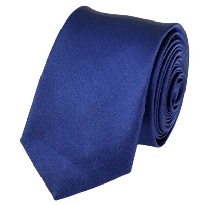 Tmavo modrá kravata jednofarebná