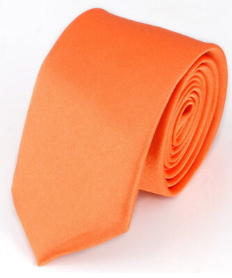 Oranžová kravata jednofarebná