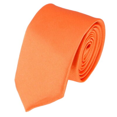 Oranžová kravata jednofarebná
