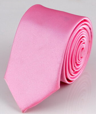 Ružova kravata jednofarebná