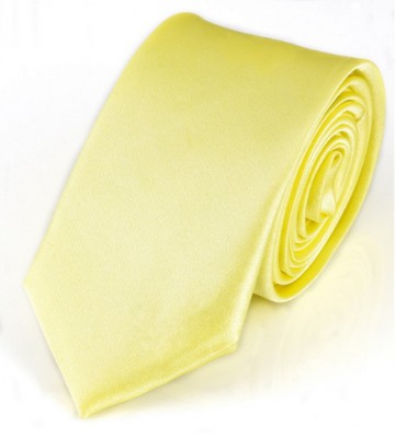 Svetlo žlutá kravata jednofarebná