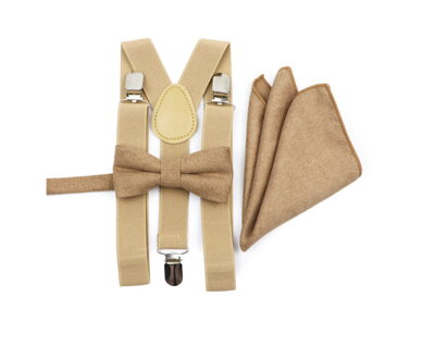 Destký set motýlik a traky Miranda SM555 Beige