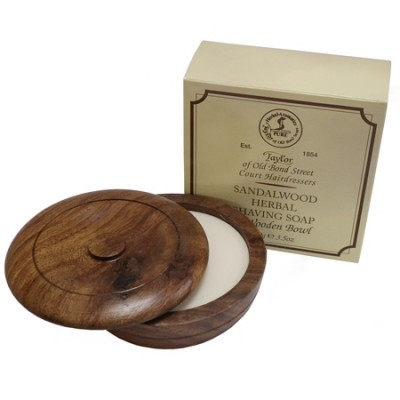 Taylor of Old Bond Street Sandalwood mydlo na holenie s miskou 100 g