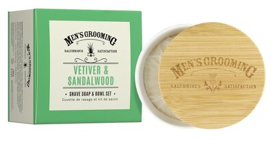 Scottish Fine Soaps Mydlo na holenie v dóze - Vetiver a santalové drevo 100g