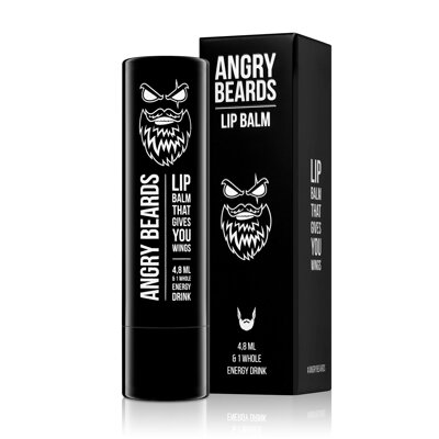 Angry Beards Lip Balm - Energizujúci balzám na pery, 4 ml