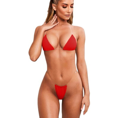 Plavky G-string Beachwear P146 Red