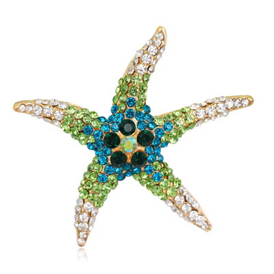 Brošňa Morská Hviezda D7212 zelená