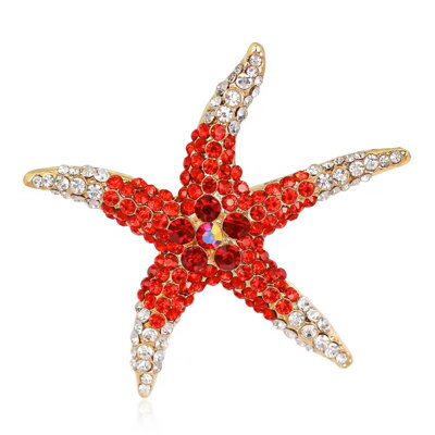 Brošňa Morská Hviezda D2212 červená