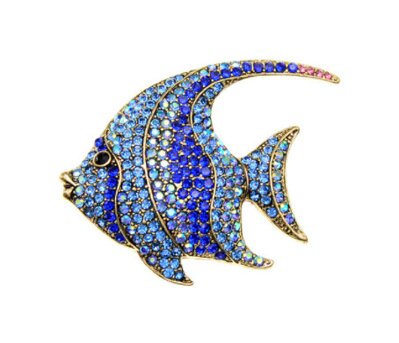 Brošňa Tropická Rybička B190 modrá