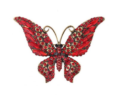 Brošňa Motýl M055 Red