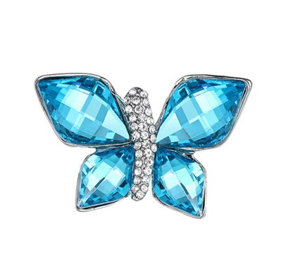 Brošňa Motýlik BR476 modrý