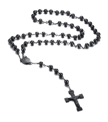 Ruženec Black Rosary R532