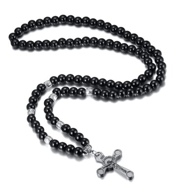 Ruženec Black Rosary R539