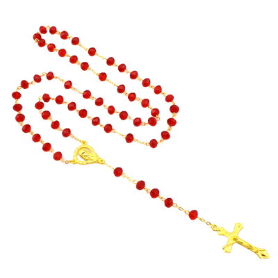 Miranda Ruženec so sklenenými perlami CR026 červený