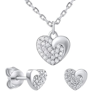 Silvego Strieborný darčekový set šperkov LOVE pre zaľúbených MWS11187