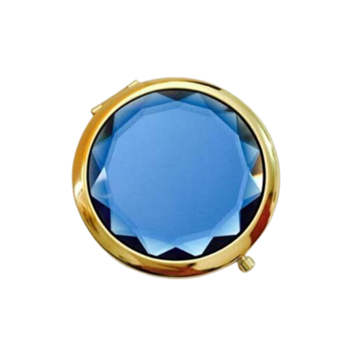 Kozmetické zrkadlo Modrý kryštál KZF26 Gold