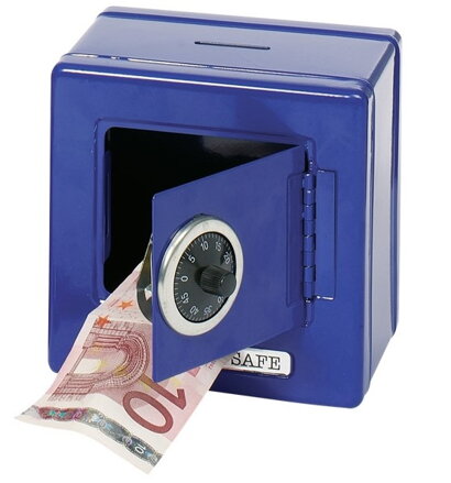 Kovová pokladnička 14020 modrá