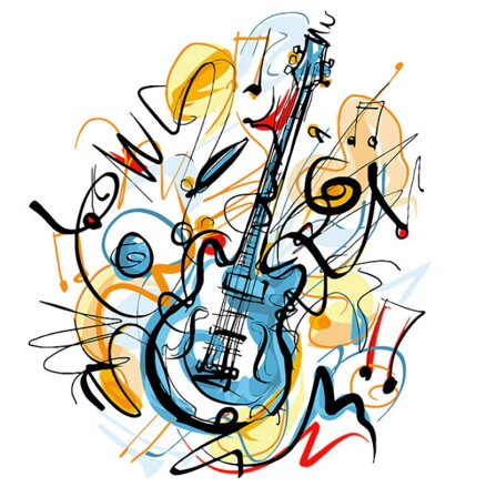 Maľovanie podľa čísiel Guitar A6035