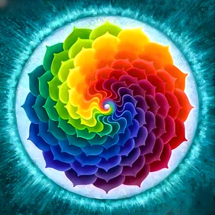 Diamantový obrázok Dúhová Mandala