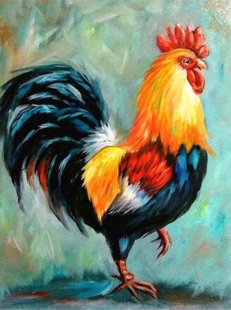 Diamantový obrázok Kohút