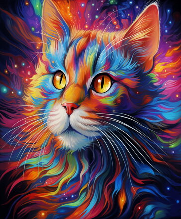 Diamantový obrázok Kocúr