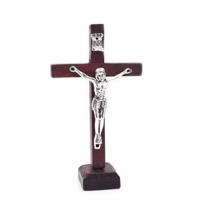 Drevený kríž s kovovým korpusom K342