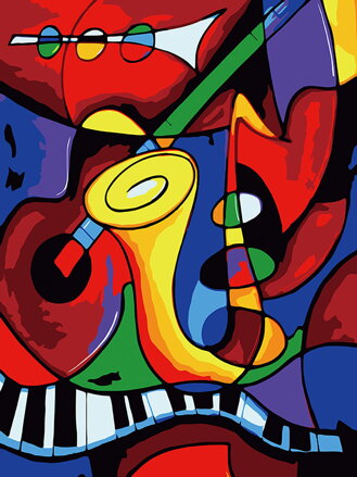 Maľovanie podľa čísiel Music AM503