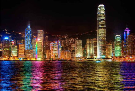 Maľovanie podľa čísiel Nočný Hong Kong