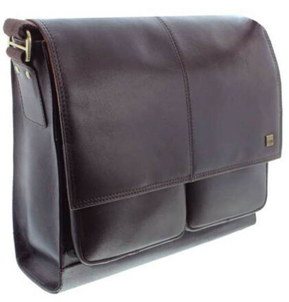 Kožená klopová taška Storm Islington hnedá