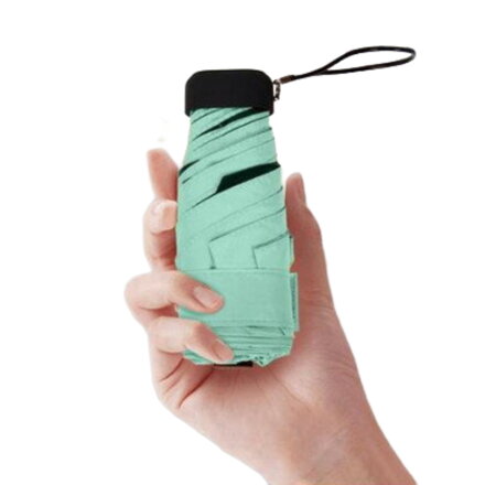 Skládací mini dáždnik D8515 Mint 16cm