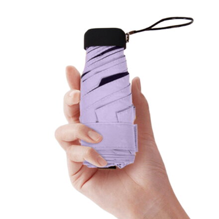 Skládací mini dáždnik D8515 fialový 16cm