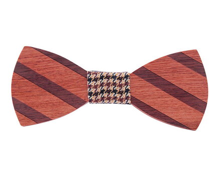 Drevený motýlik Miranda Striped