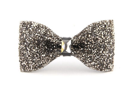 Pánsky motýlik Dark grey Crystal