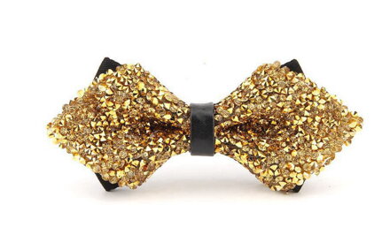Pánsky motýlik Gold Crystal