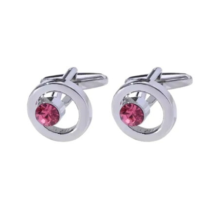 Manžetové gombíky Miranda s kryštálom MK500 Pink