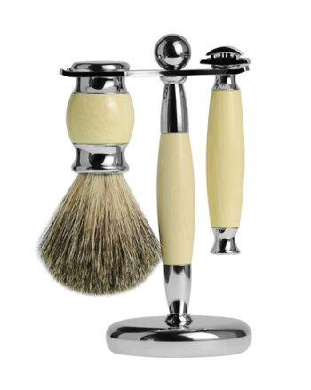 Súprava na holenie Pure Badger 3-dílná Ivory