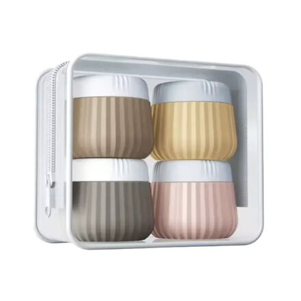 Súprava silikónových fľaštičiek na kozmetiku 4x30ml