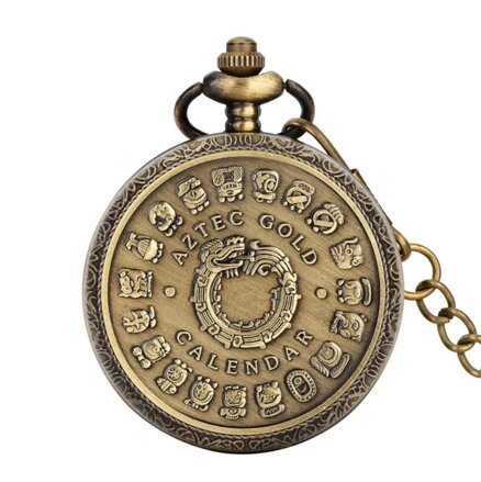 Vreckové hodinky Aztec Gold Calendar