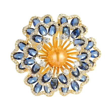 Brošňa Gold Flower AM345