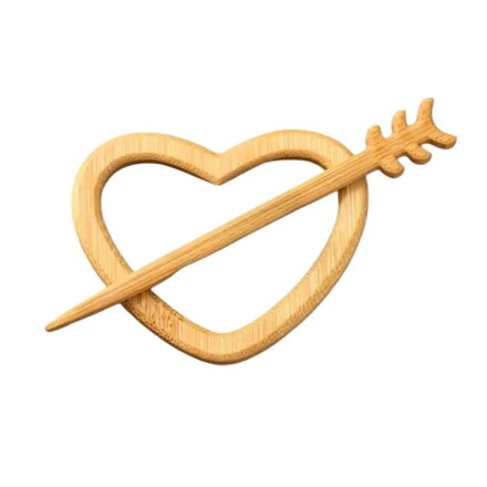 Brošňa Wooden Heart