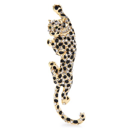 Brošňa Leopard s krystaly L710