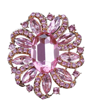 Brošňa Kvet XD015P Pink-Gold