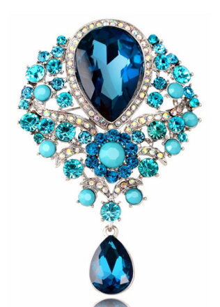 Miranda Brošňa Crystal Water Drop 4B9225 Tyrkys