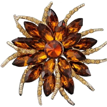 Brošňa Miranda Brown Flower K437