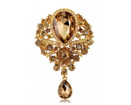 Miranda Brošňa Crystal Water Drop 4B9225 Gold