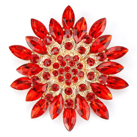 Brošňa Kvet AM017 Red