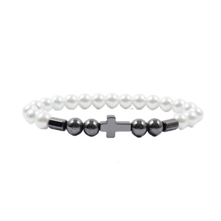 Náramok Hematite Cross C227